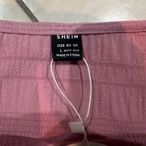 SHEIN Dusty Pink Textured Blouse